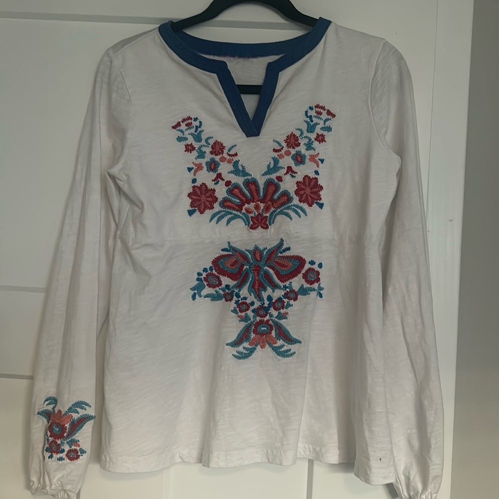 American Girl Beforever 100% cotton Desert Primrose Embroidered Top Size XL